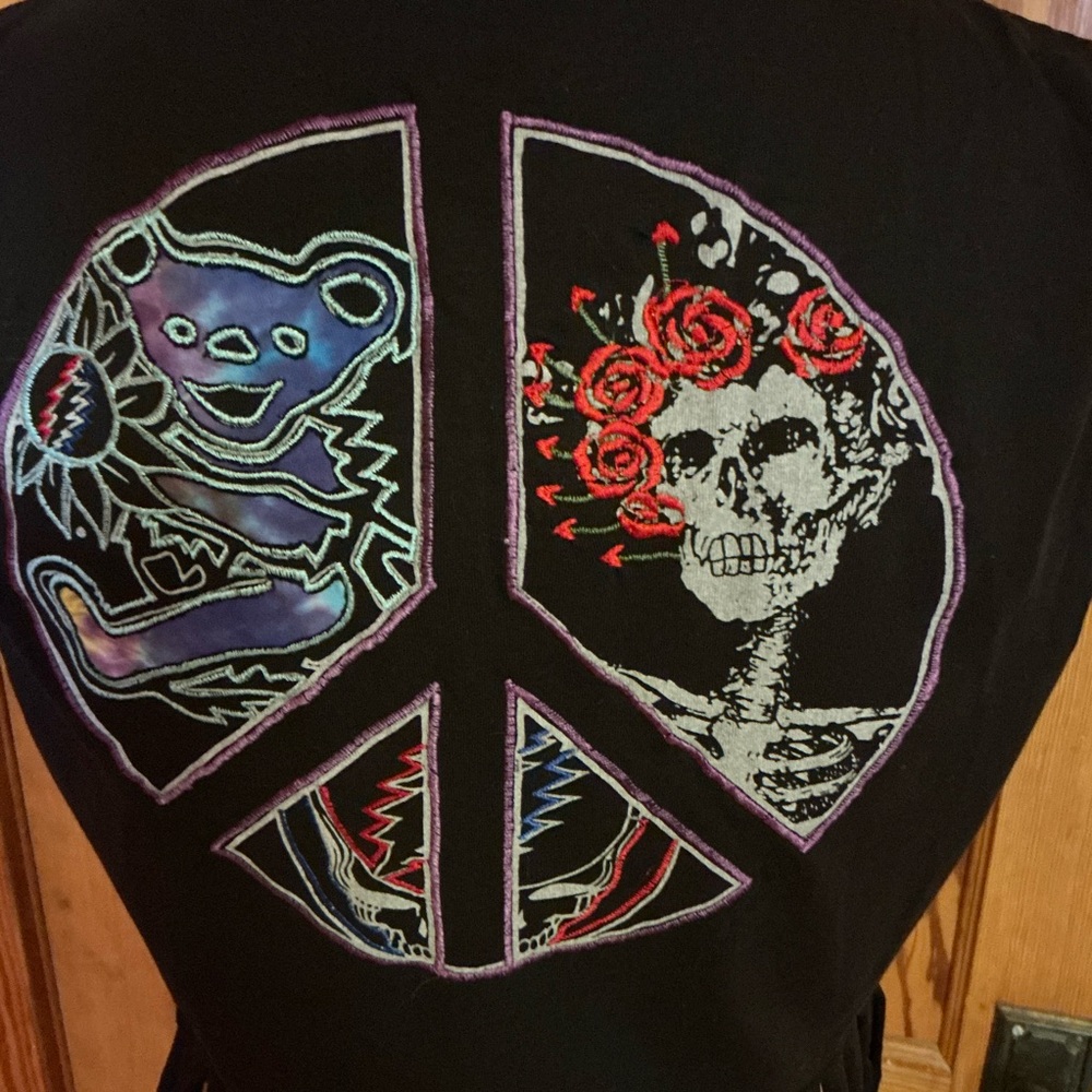 Grateful Dead The Wheel Fringed Vest - Picture 9 of 10